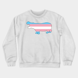 Trans Pride Hippo Crewneck Sweatshirt